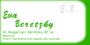 eva beretzky business card